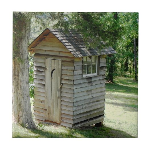 Sierlijke buiten toilet tegel tegeltje (Voorkant)