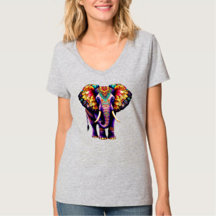 Sierlijke Cartoon Olifant T-shirt