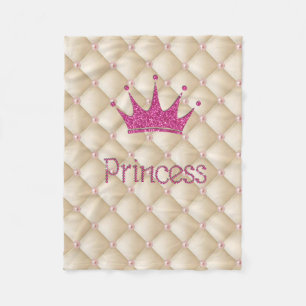 Sierlijke Chic Parels, Tiara, Prinses, Glitterend Fleece Deken