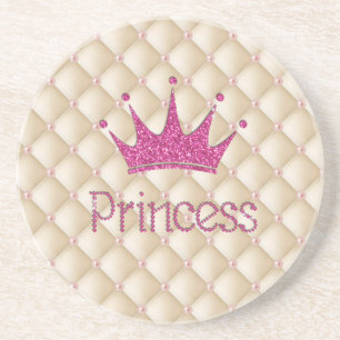 Sierlijke Chic Parels, Tiara, Prinses, Glitterend Zandsteen Onderzetter