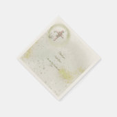 Sierlijke en sprankelende kruisdoop papieren serve servet (Hoek)