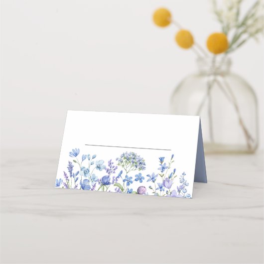 Sierlijke Floral Periwinkle Wildflower Trouwtafel (Voorkant)