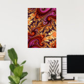 Sierlijke Fractale Spiralen Poster (Thuiskantoor)