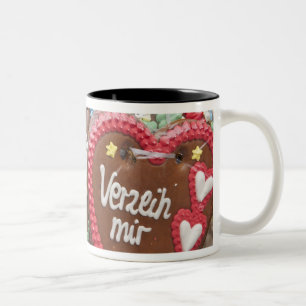 Sierlijke gemberkoekjes tweekleurige koffiemok