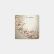 Sierlijke Gouden Bloem Post-it Notities