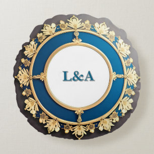 Sierlijke Gouden Cirkelvormige Decoratieve Lijst Rond Kussen
