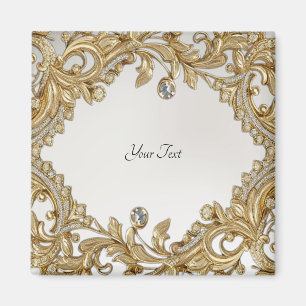 Sierlijke gouden magneet