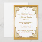 Sierlijke gouden rand kaart (Voorkant / Achterkant)