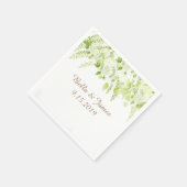 Sierlijke groene bloemenlente bruiloft servetten (Hoek)