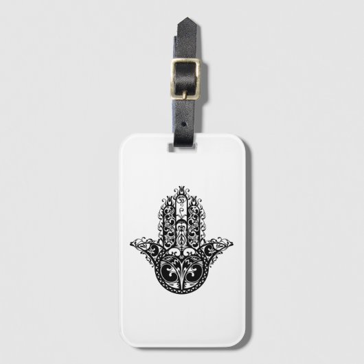 Sierlijke Hamsa Ontwerp Bagagelabel (Voorkant (verticaal))
