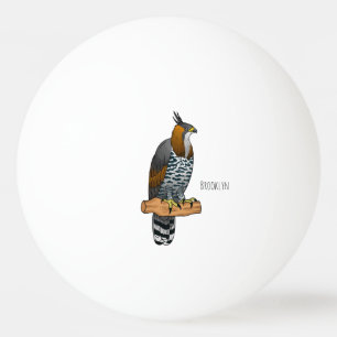 Sierlijke havikarend vogel cartoon illustratie pingpongballen