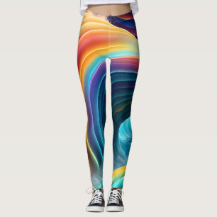 Sierlijke heldere regenboog waterval leggings