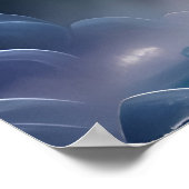 Sierlijke heldere regenboog waterval poster (Hoek)