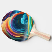 Sierlijke heldere regenboog waterval tafeltennisbatje (Zijkant)