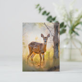 Sierlijke herten in het bos Natuur ontwerp Briefkaart (Staand voorkant)