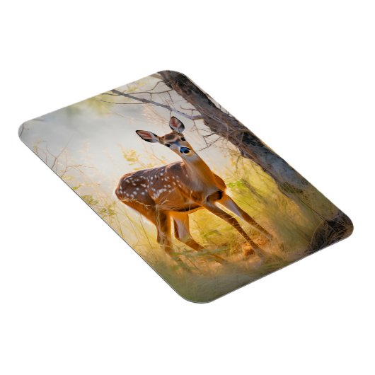 Sierlijke herten in het bos Natuur ontwerp Magneet (Rechterzijde)