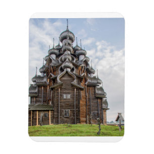 Sierlijke houten kerk, Rusland Magneet