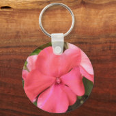 Sierlijke Impatiens Bloem Macro Sleutelhanger (Voorkant)