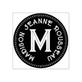 Sierlijke Initiële Naam Monogram Rubberstempel (Afrduk)