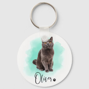 Sierlijke katten kunst sleutelhanger – Cadeau voor