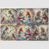 Sierlijke Klokken Bos Alice Wonderland Decoupage Tissuepapier (Voorkant)