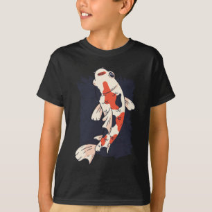 Sierlijke Koi Vis met Rode Witte Zwarte Kleuren T-shirt