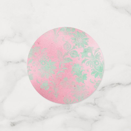 Sierlijke Kolibrie Munt Groen Roze Goud Dank Je Confetti (Kleine voorkant)