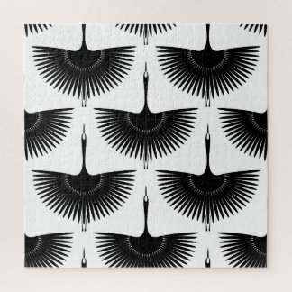 sierlijke kraan: oosterse vogel patroon legpuzzel