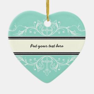 Sierlijke rand eierschaal blauw wit ornament