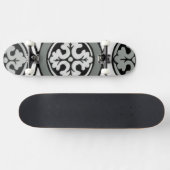 Sierlijke Renaissance Rozet Tegelontwerp Skateboard (Horizontaal)