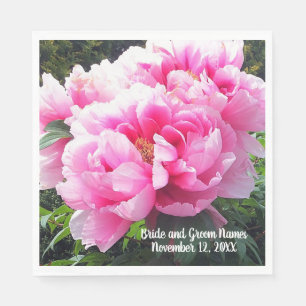 Sierlijke Roze Pioenrozen Servet
