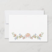 Sierlijke roze QR-code-huwelijksresponkaart in pas Kaart (Achterkant)