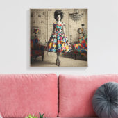 sierlijke schoonheid canvas afdruk (Insitu (Woonkamer))