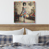 sierlijke schoonheid canvas afdruk (Insitu (Slaapkamer))