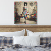 sierlijke schoonheid canvas afdruk (Insitu (Slaapkamer))