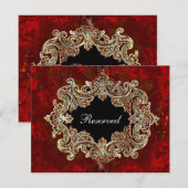 Sierlijke stoelkaart voor feesttafel kaart (Voorkant / Achterkant)