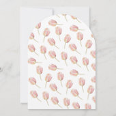 sierlijke tulpen bruids douche uitnodiging (Achterkant)