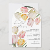 sierlijke tulpen bruids douche uitnodiging (Voorkant)