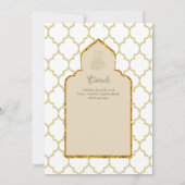 Sierlijke tweetalige WALIMA Nikah Moslim Huwelijk Kaart (Achterkant)