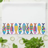 Sierlijke vissen theedoek (Gevouwen)