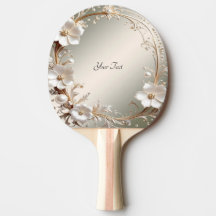 Sierlijke witte bloem pingpongbat