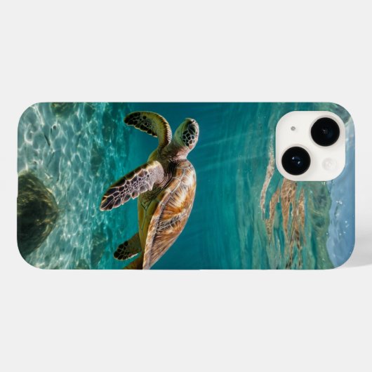 sierlijke Zeeen schildpad Case-Mate iPhone Case (Achterkant (horizontaal))