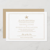 sierlijke zeester | Bruiloft Kaart (Voorkant / Achterkant)