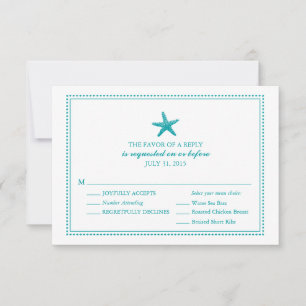 sierlijke zeester   Bruiloft RSVP