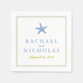 sierlijke zeester | Bruiloft Servetten (Voorkant)