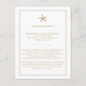 sierlijke zeester | Trouwaccommodaties Informatiekaartje (Voorkant)