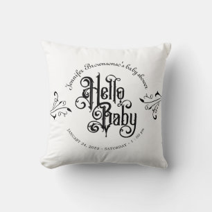 Sierlijst Gotische Hello Baby Shower Kussen