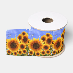 sierlint zonnebloemen grosgrain lint