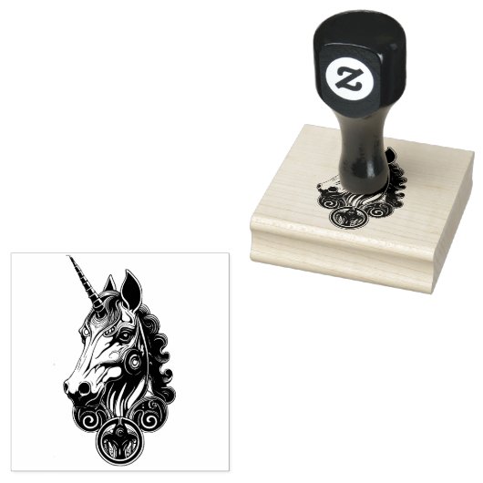 Sierpaard abstract 	rubberstempel (Gestempeld)