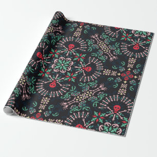 sierpaisley, skulls en bones Bandana Print,fa Cadeaupapier
